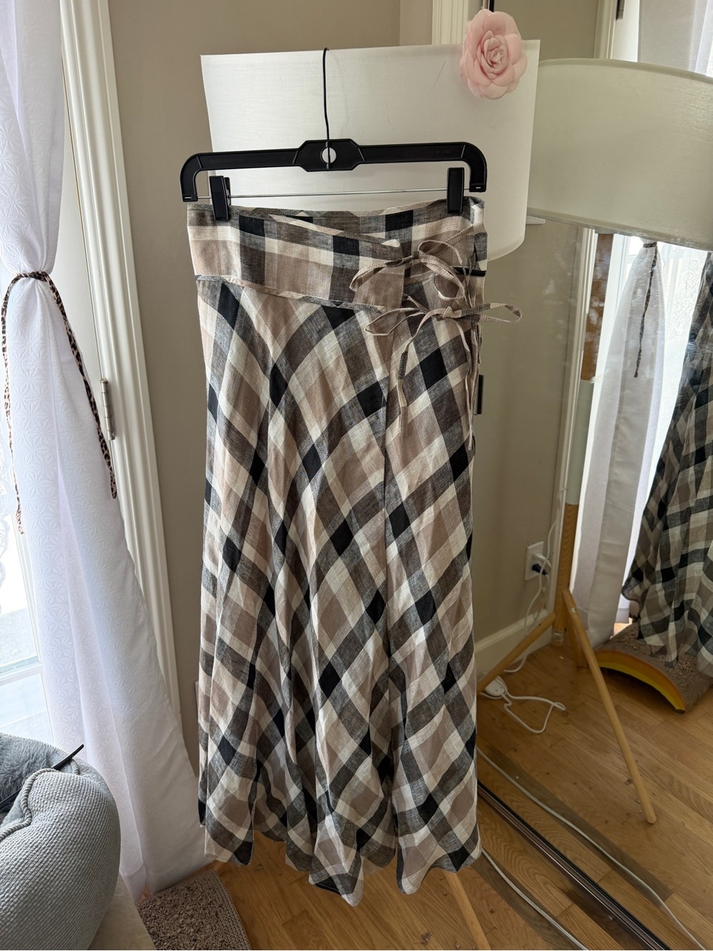 Maxi plaid skirt